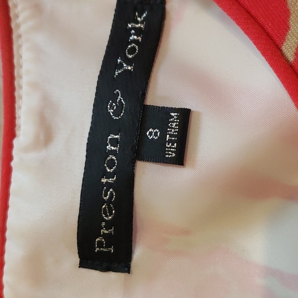 PRESTON AND YORK SLEEVELESS PLEATED  FIT AND FLARE  DRESS SZ 8 - Picture 3 of 10